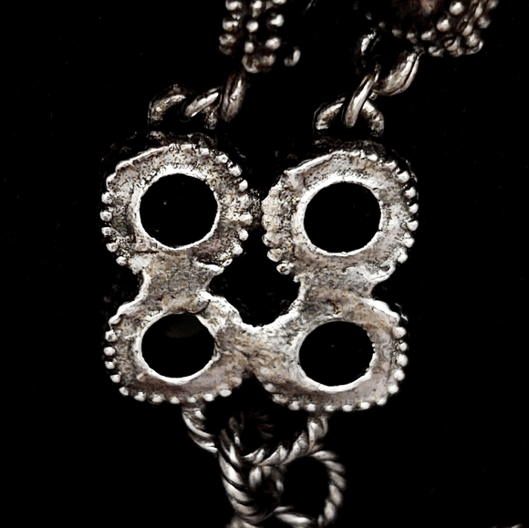 Helles Paris Silver and Onyx Couture Necklace - Picture 5 of 11